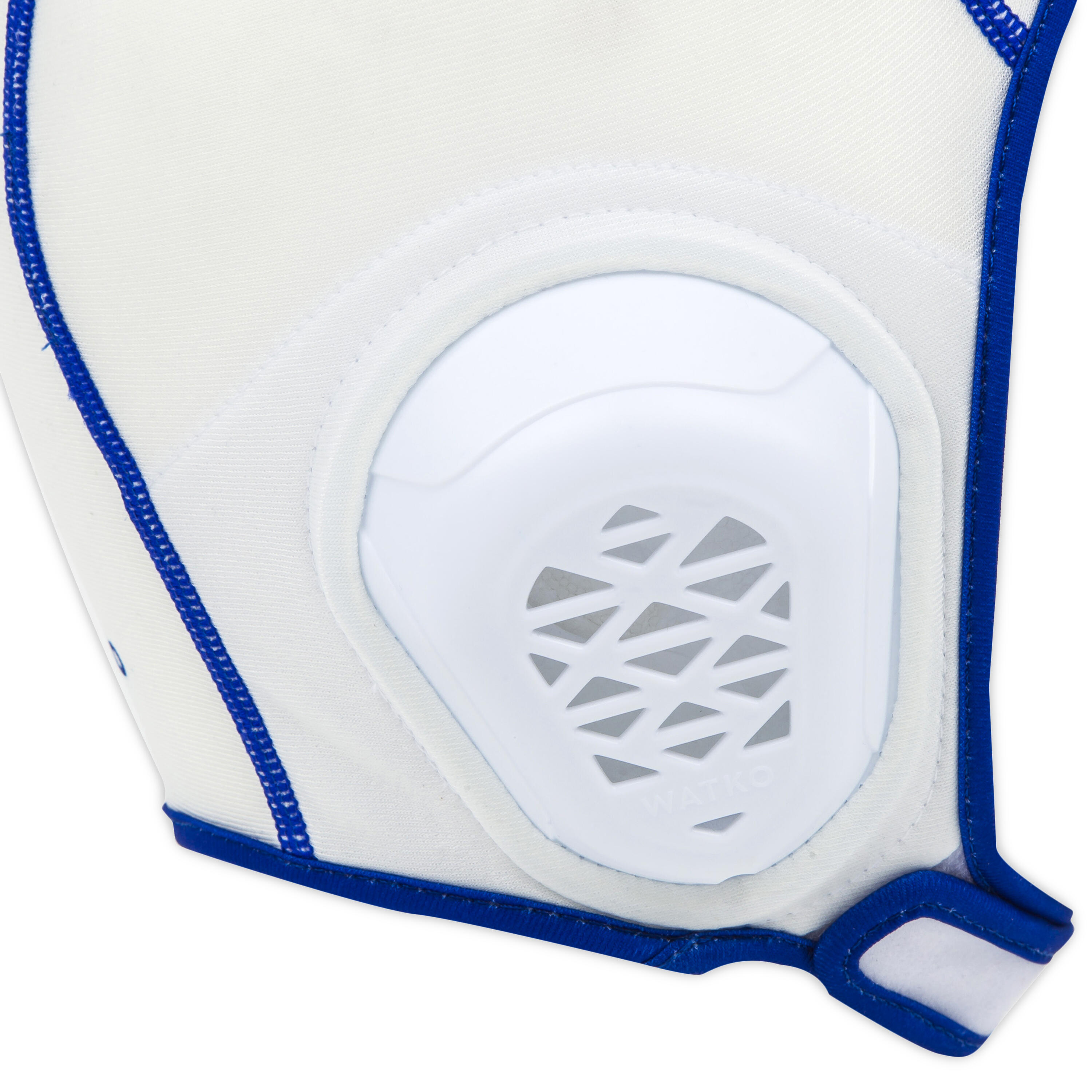 Junior Easyplay water polo cap with rip tabs - white 4/4