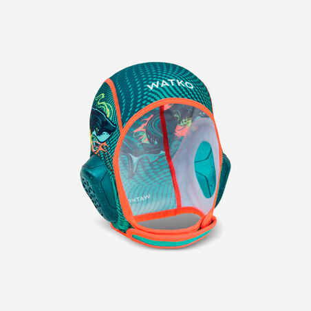 JUNIOR EASYPLAY WATER POLO CAP WITH RIP TABS - SHARK GREEN