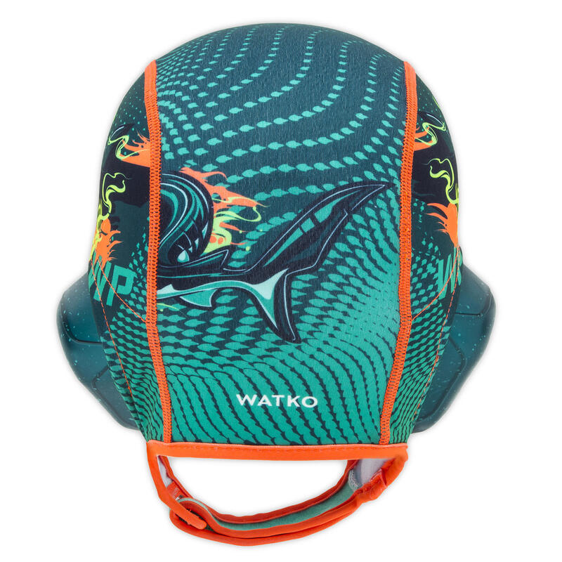 Waterpolocap voor kinderen Easyplay met klittenbandsluiting Shark groen