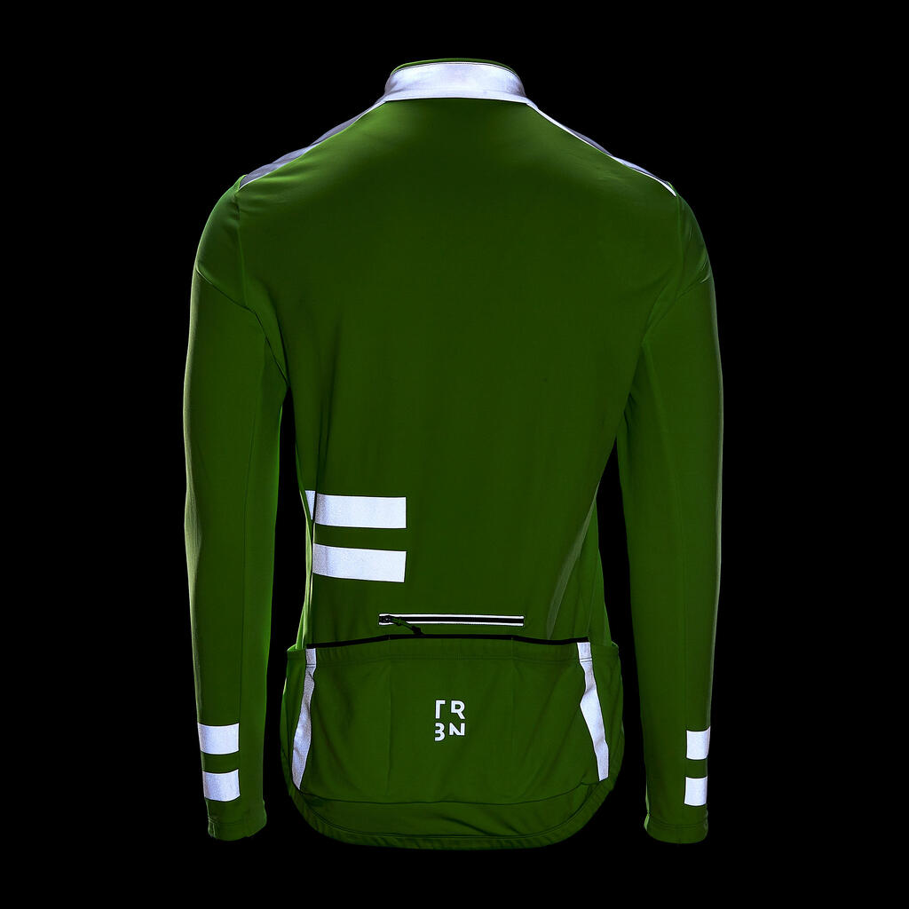 Chaqueta rompevientos ciclismo RC500 hombre	triban - reflectiva