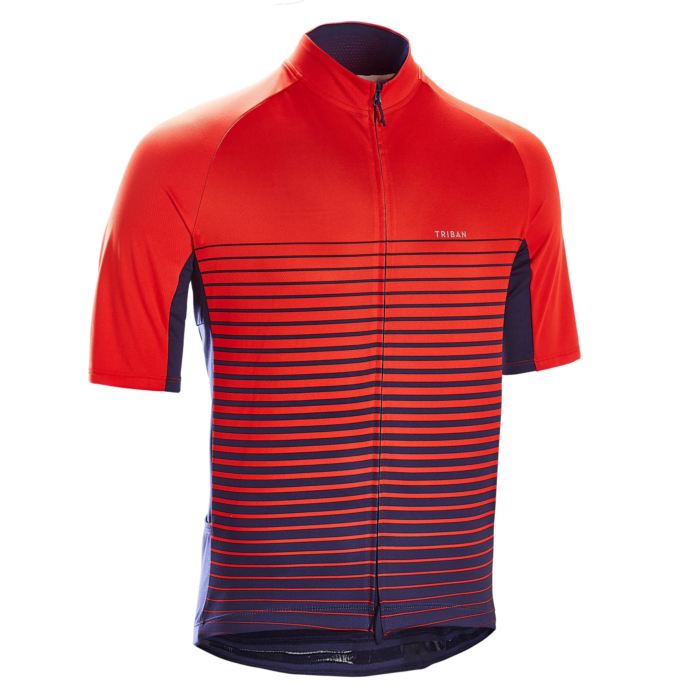 Men Road Cycling Jersey Triban RC 100 M Red