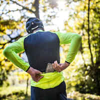 Cortaviento ciclismo carretera manga larga hombre Racer ultra light amarillo