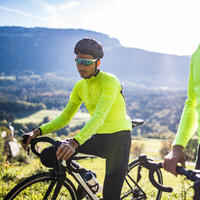 Men's Long-Sleeved Ultra-Light Road Cycling Windbreaker Racer - Yellow