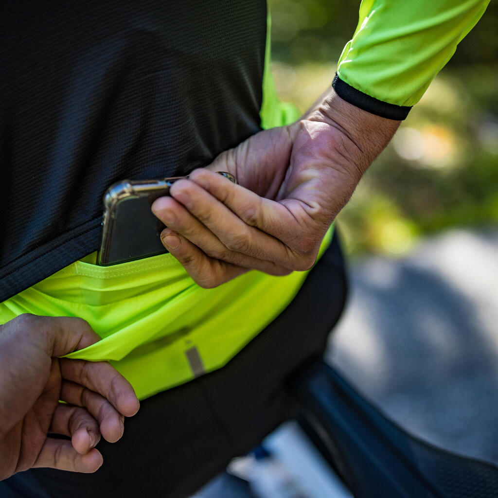 COUPE-VENT VELO ROUTE MANCHES LONGUES HOMME - RACER ULTRA-LIGHT  JAUNE