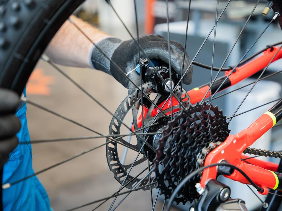 Bicicletă MTB ROCKRIDER ST 540 S ALBASTRU-PORTOCALIU