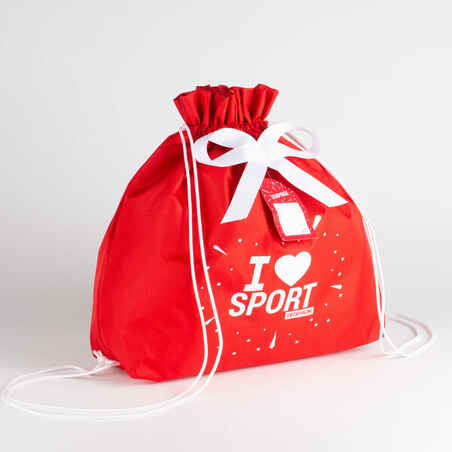 BOLSA DE REGALO I LOVE SPORT ROJO