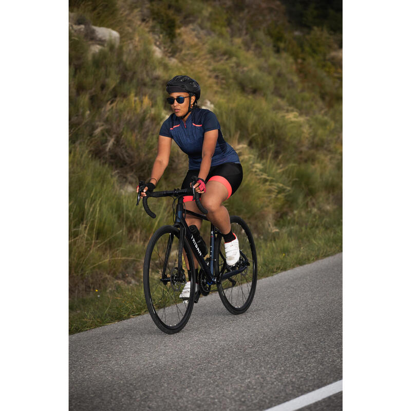 Kadın Kısa Kollu Bisiklet Forması - Lacivert - 500