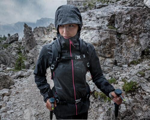 How can we test the waterproofing of a hiking jacket?
