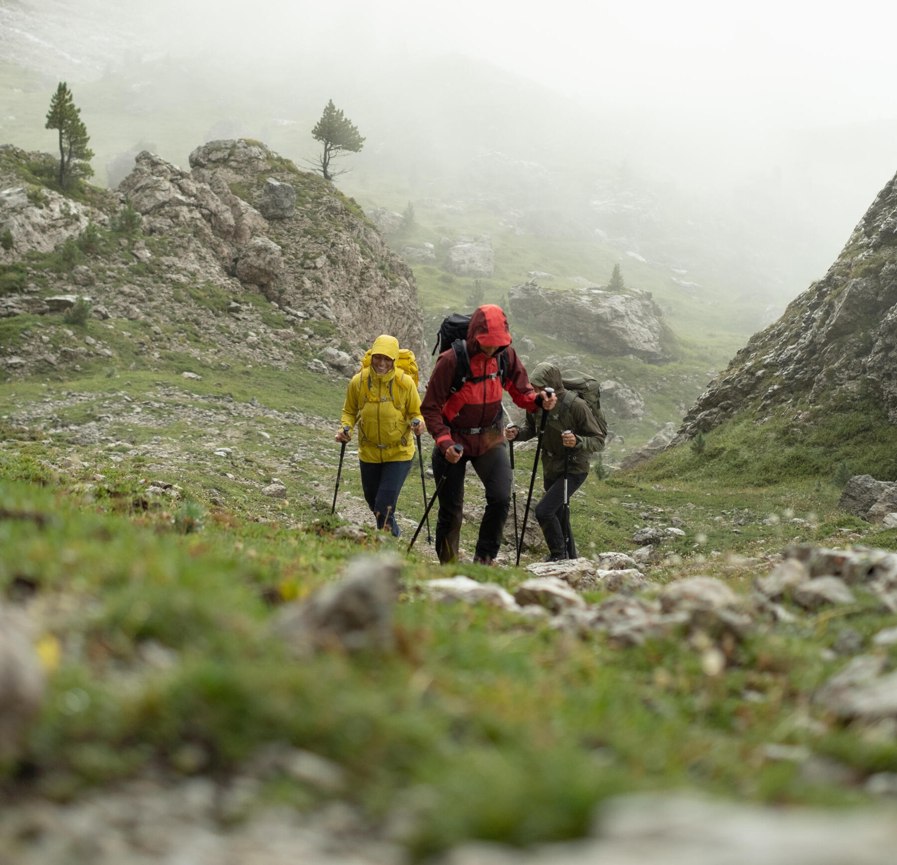 Caminhada com chuva decathlon