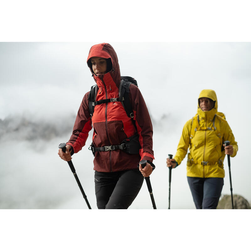 Wanderjacke Damen wasserdicht Bergwandern - MH500 bordeaux