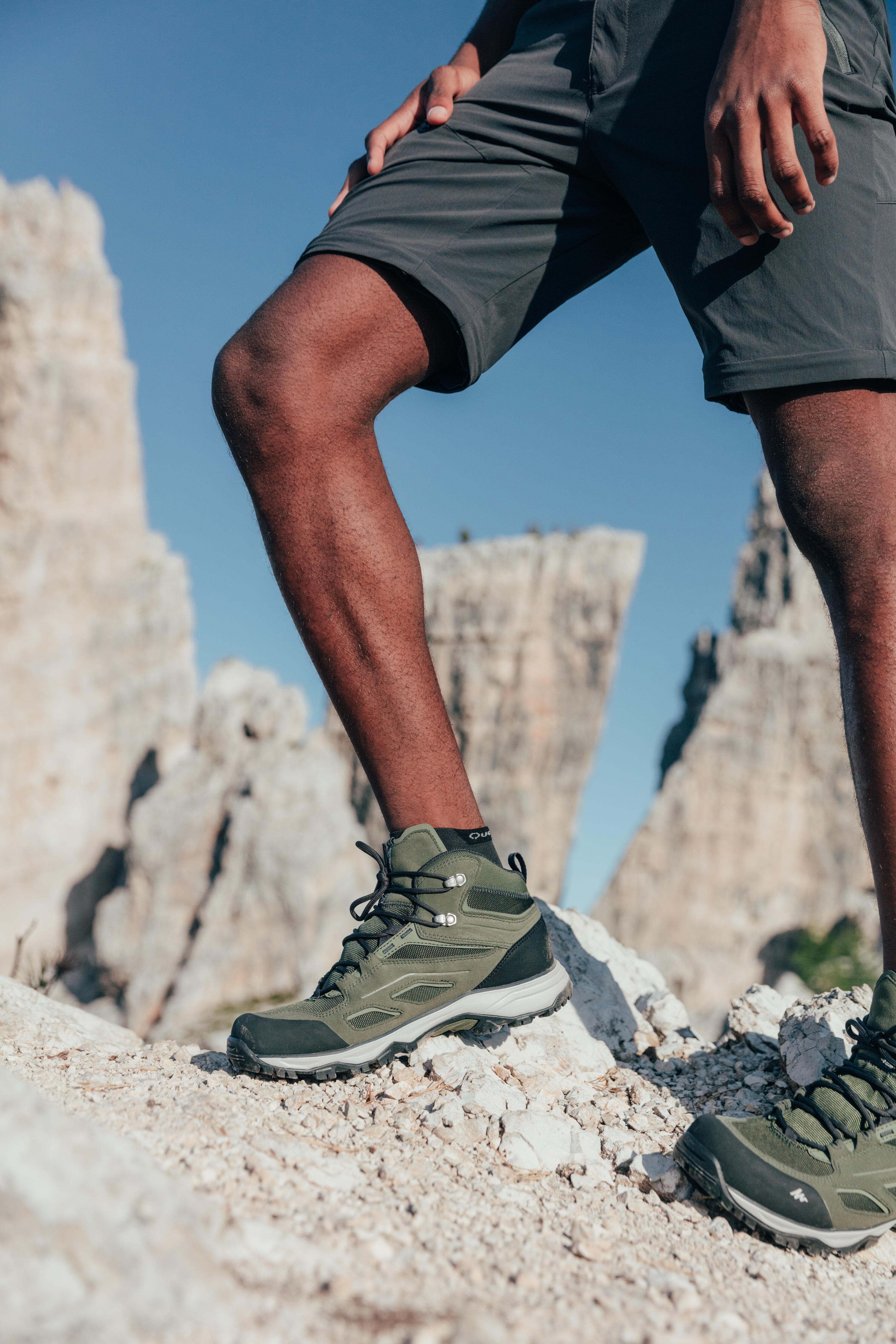 Botas de montaña y trekking impermeables Hombre Quechua MH100 9/10
