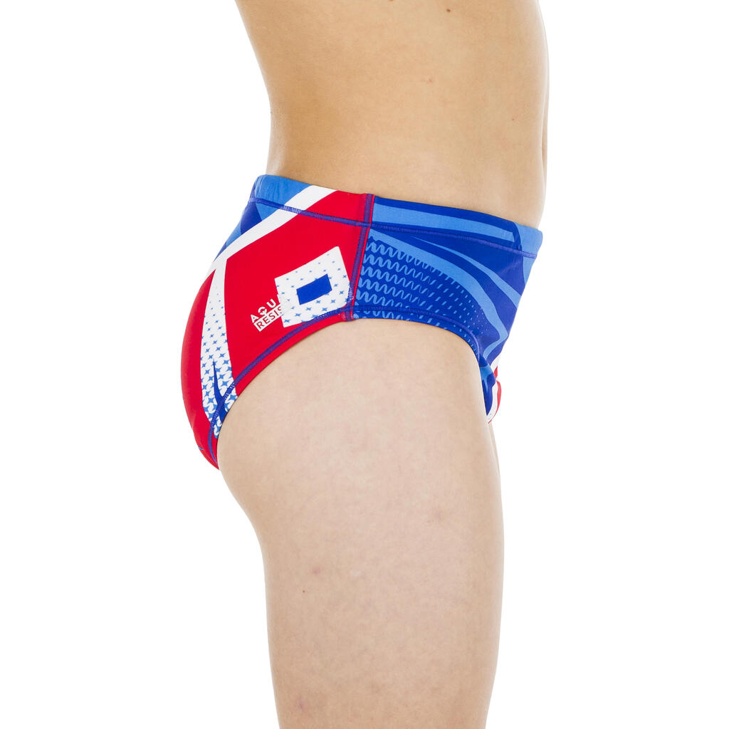 BOYS' WATER POLO SWIM BRIEFS - SPACE BLUE