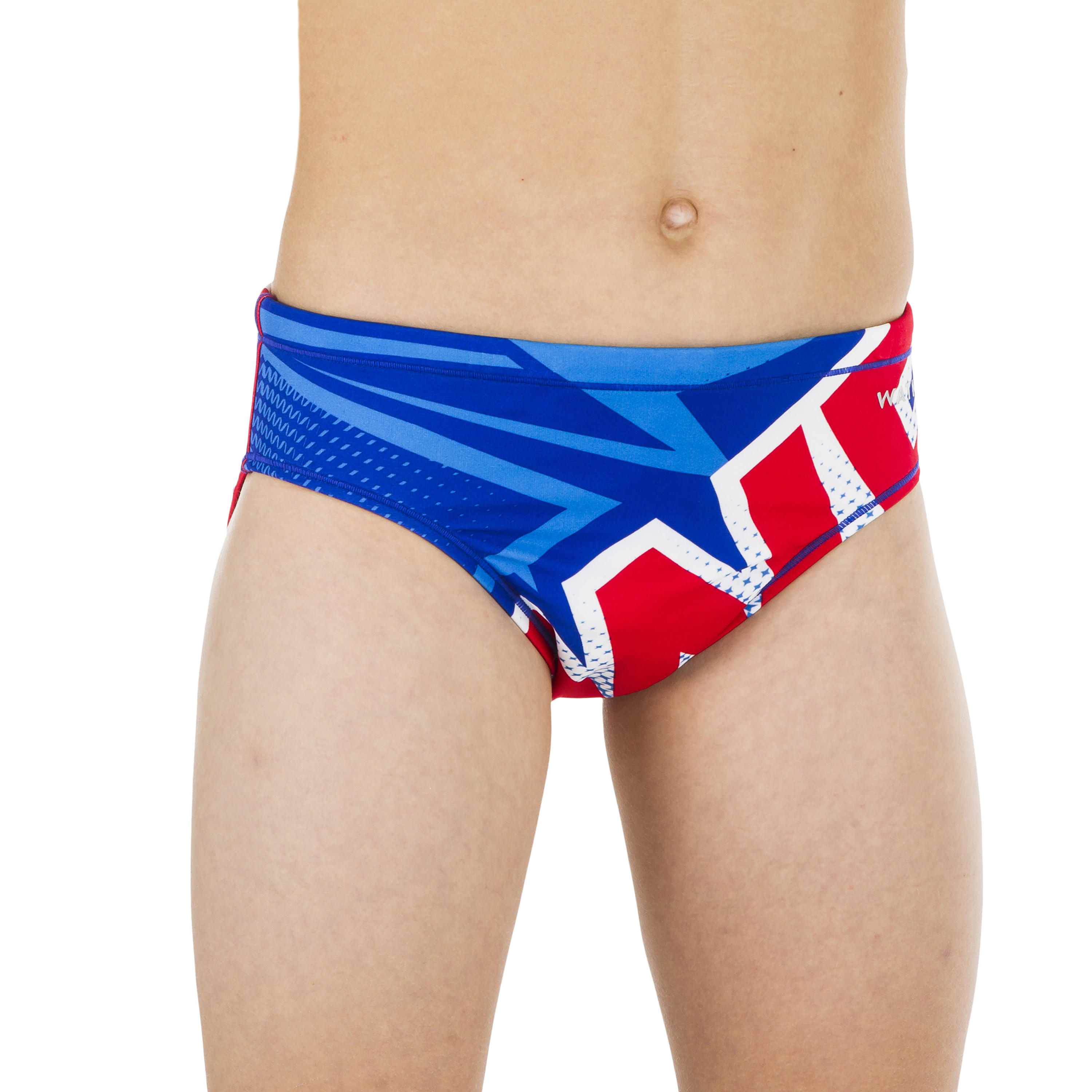 BOYS' WATER POLO SWIM BRIEFS - MCROSS BLUE NEW 2/5