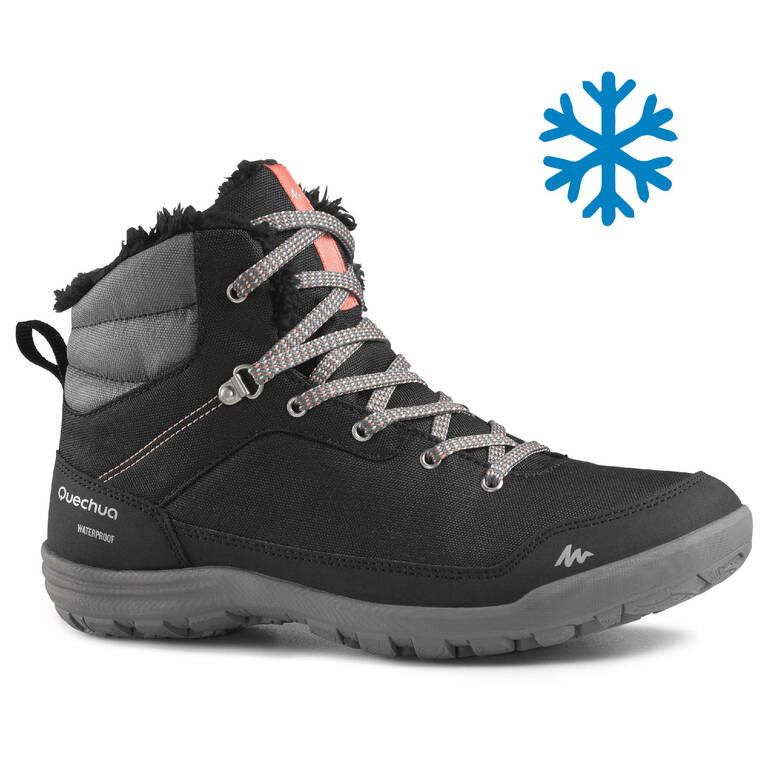 Women's Hiking Warm and Waterproof Boots - SH100 WARM - MID