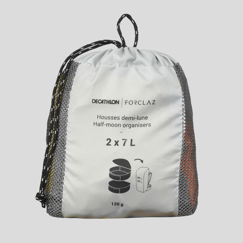 Set van 2 opberghoezen voor trekking - halfrond - 2 x 7 l