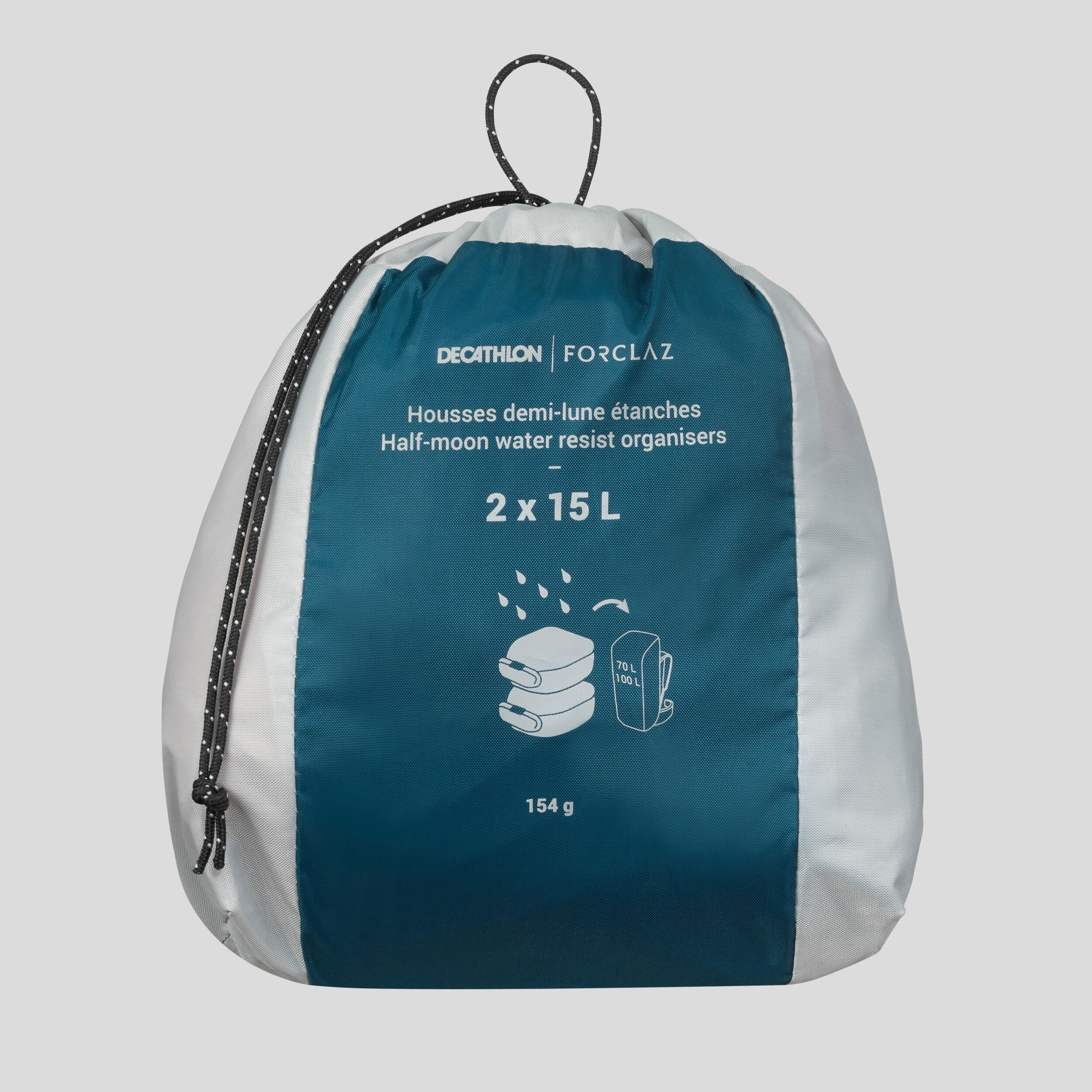 Organizadores de maleta impermeables 2x15L Forclaz Decathlon