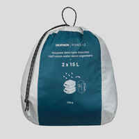 Trekking Half-Moon Waterproof Storage Bag 2-Pack - 2x15L
