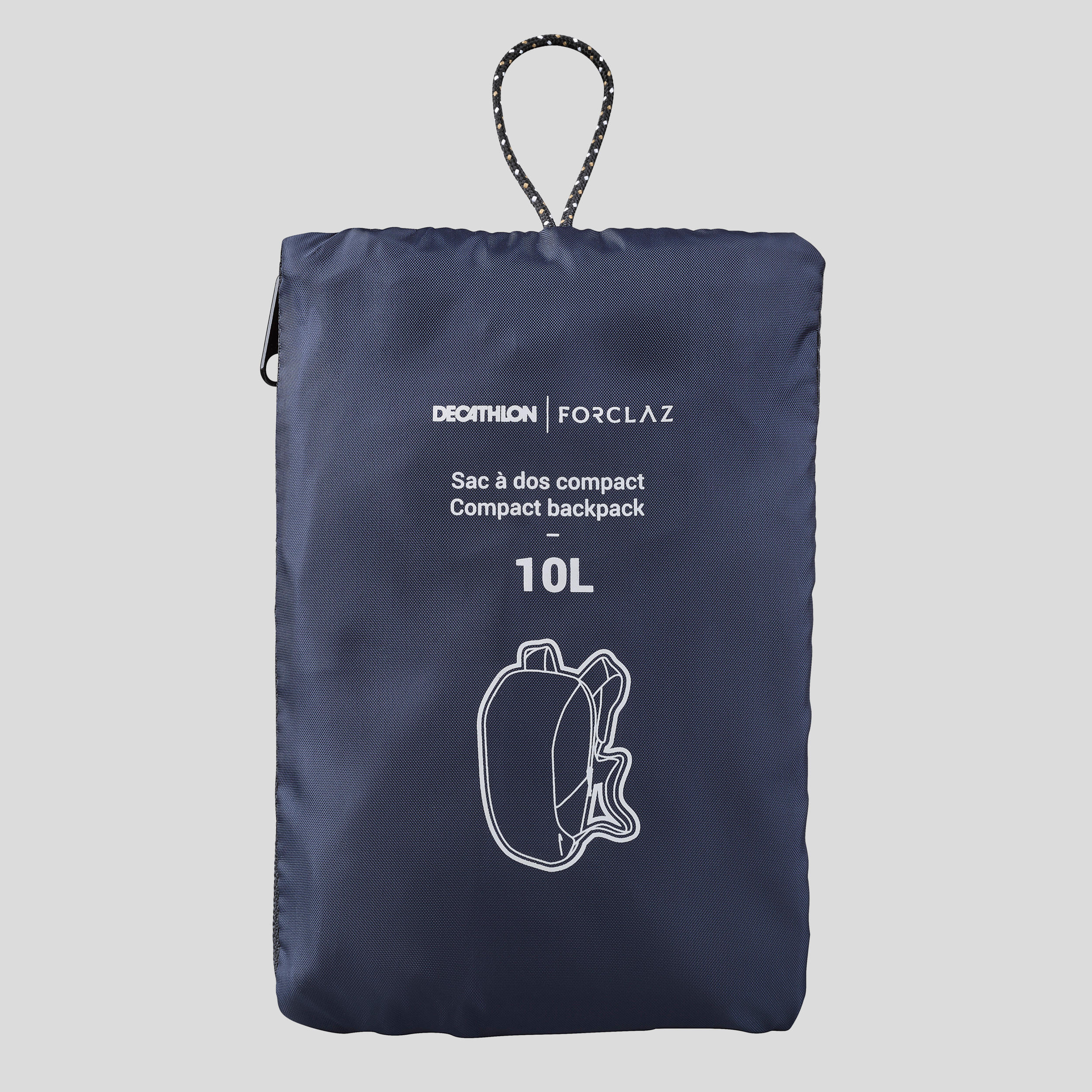Zaino viaggio pieghevole TRAVEL 10L blu 4/5