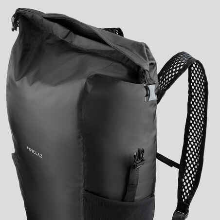 Mochila plegable portátil ligera impermeable mochila plegable ultraligera  al aire libre para mujeres hombres viajes senderismo, negro (black-20L)
