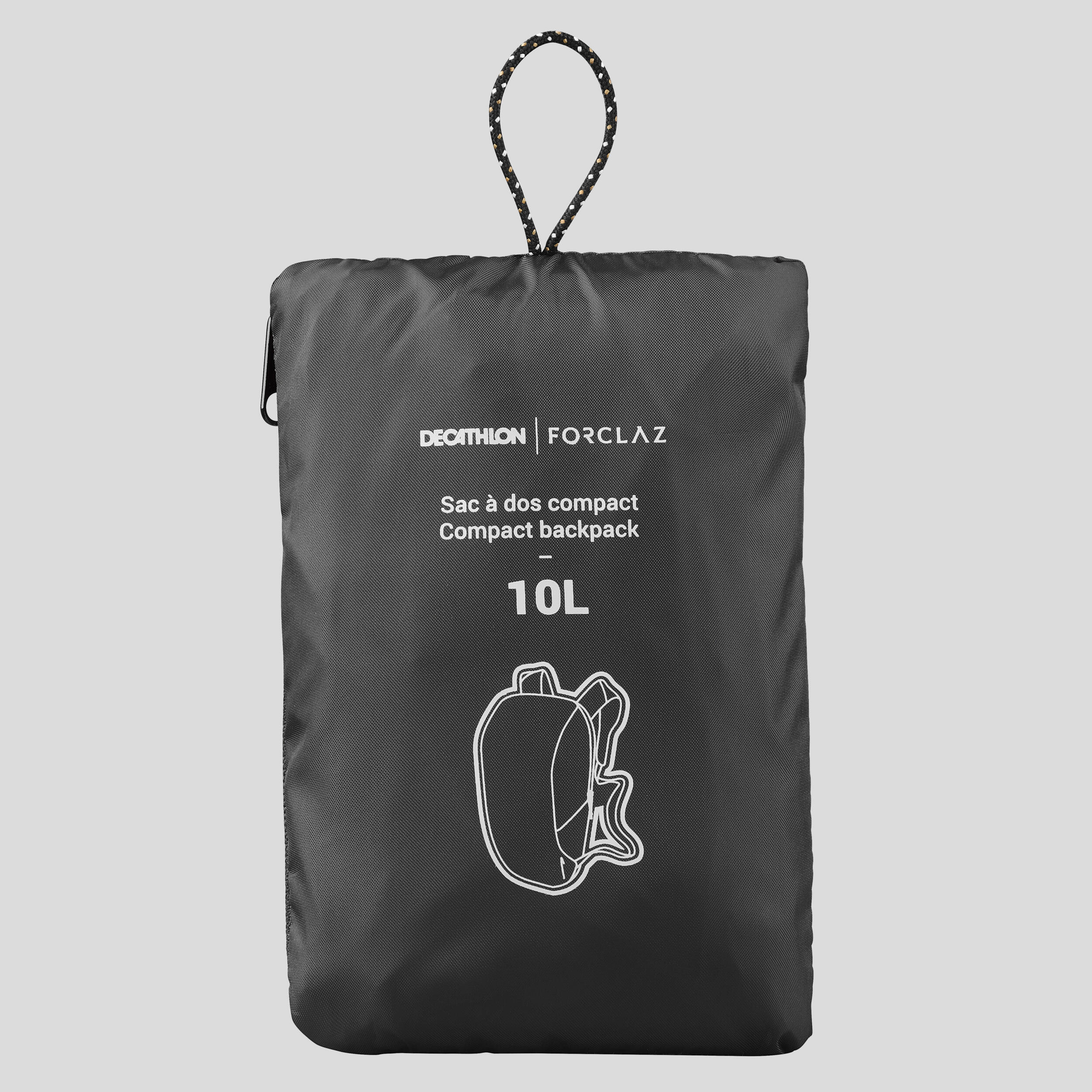 Sac dos pliable 10L Travel Decathlon