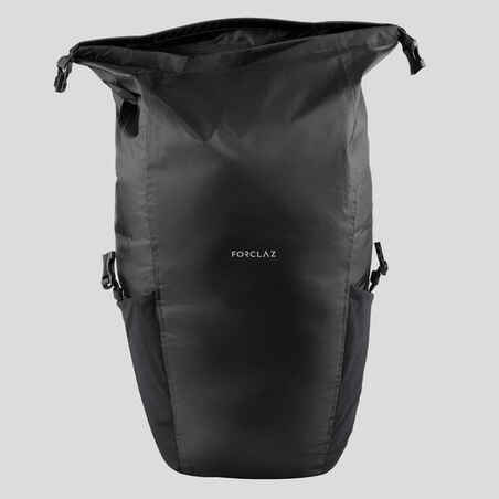 Mochila plegable de montaña y trekking impermeable 20L Forclaz compact negro