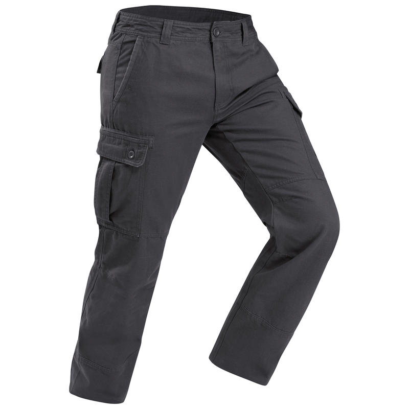 Pantalon de trek voyage - TRAVEL 100 WARM gris Homme