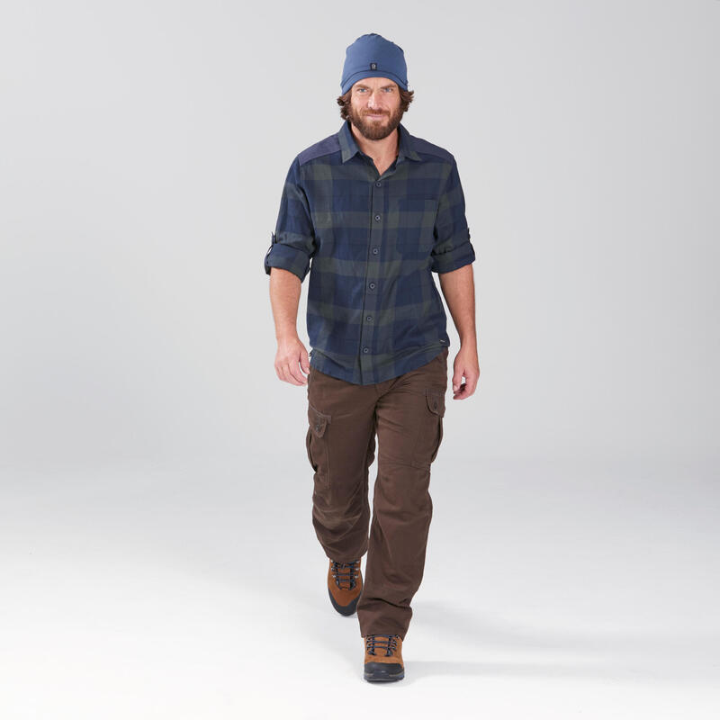 Pantalon cargo de trek voyage - TRAVEL 100 warm marron Homme