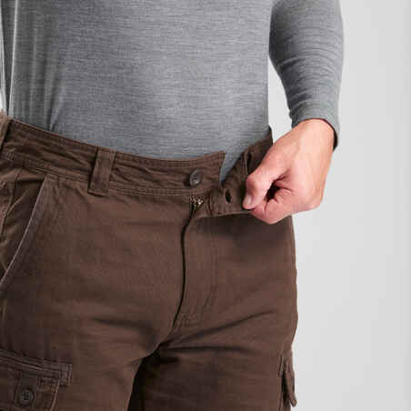 Men's Warm Travel Trousers - Brown