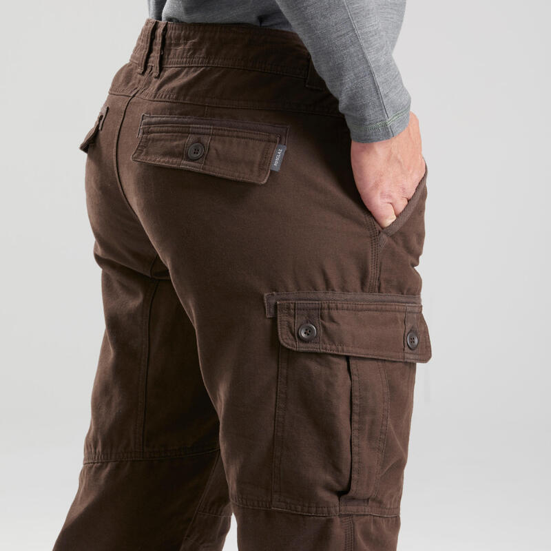 Pantalón de montaña y trekking Hombre Travel 100 marrón