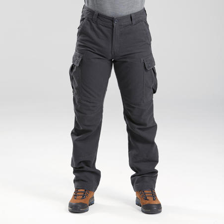 Pantalon de trek voyage - TRAVEL 100 WARM gris Homme