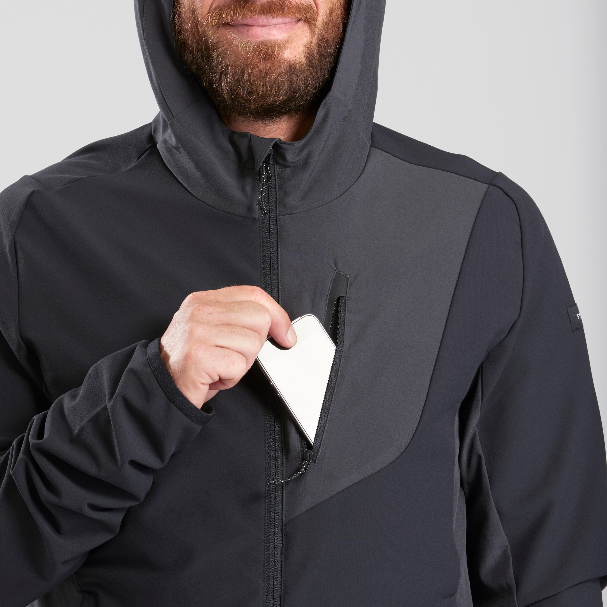 Trek 900 Trekking Softshell Windbreaker - Men - FORCLAZ