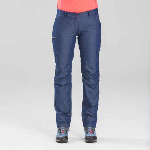
      Zip-Off-Hose Damen Backpacking - Travel 100 jeansblau
  