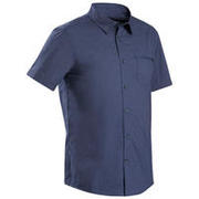 Men’s Short-sleeved Travel Shirt TRAVEL 100 - Blue