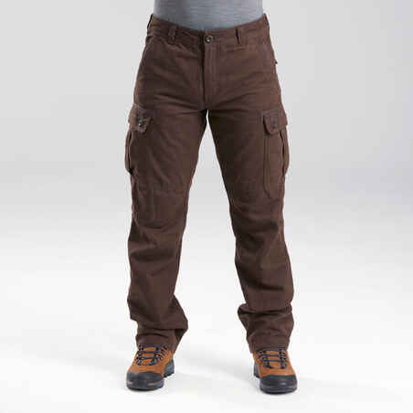 Men's Warm Travel Trousers - Brown