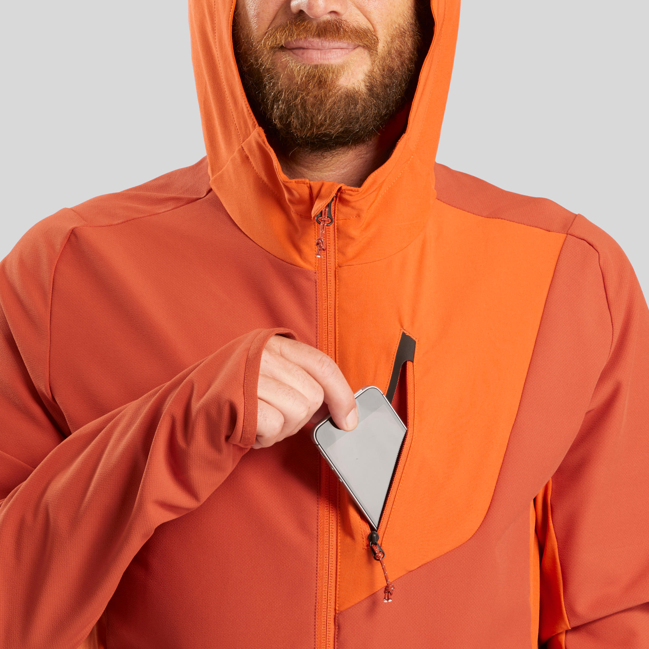 orange windcheater