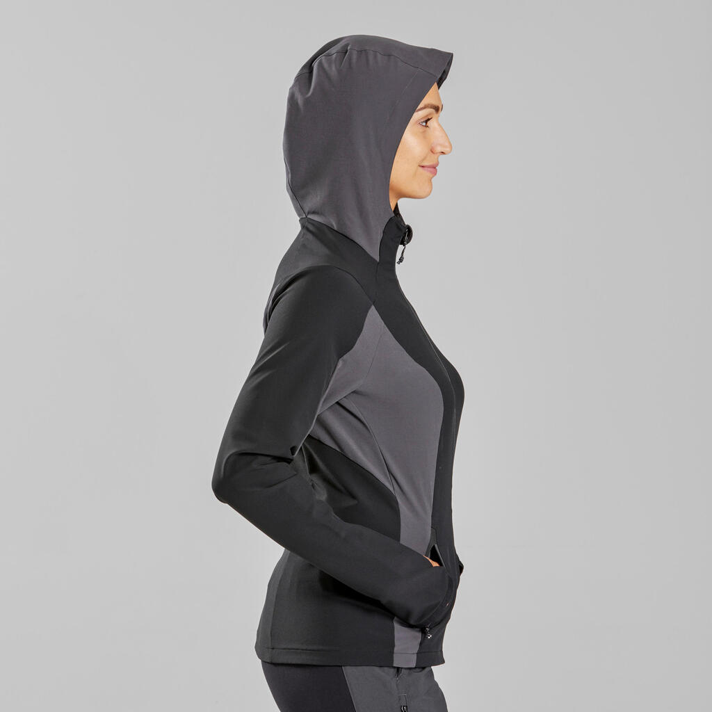 Chaqueta Rompevientos de trekking montaña - TREK 900 negro mujer 