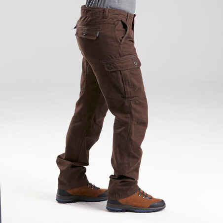 Men's Warm Travel Trousers - Brown