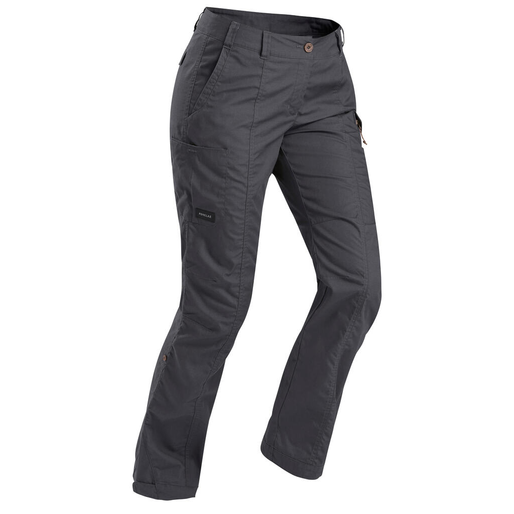 Tamnosive ženske pantalone TRAVEL 100