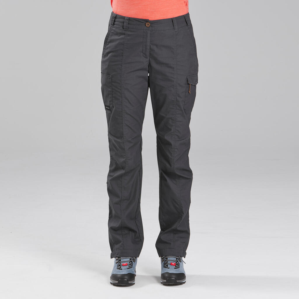 Tamnosive ženske pantalone TRAVEL 100