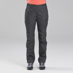 Pantalón de trekking viaje | TRAVEL 100 caqui mujer FORCLAZ | Decathlon