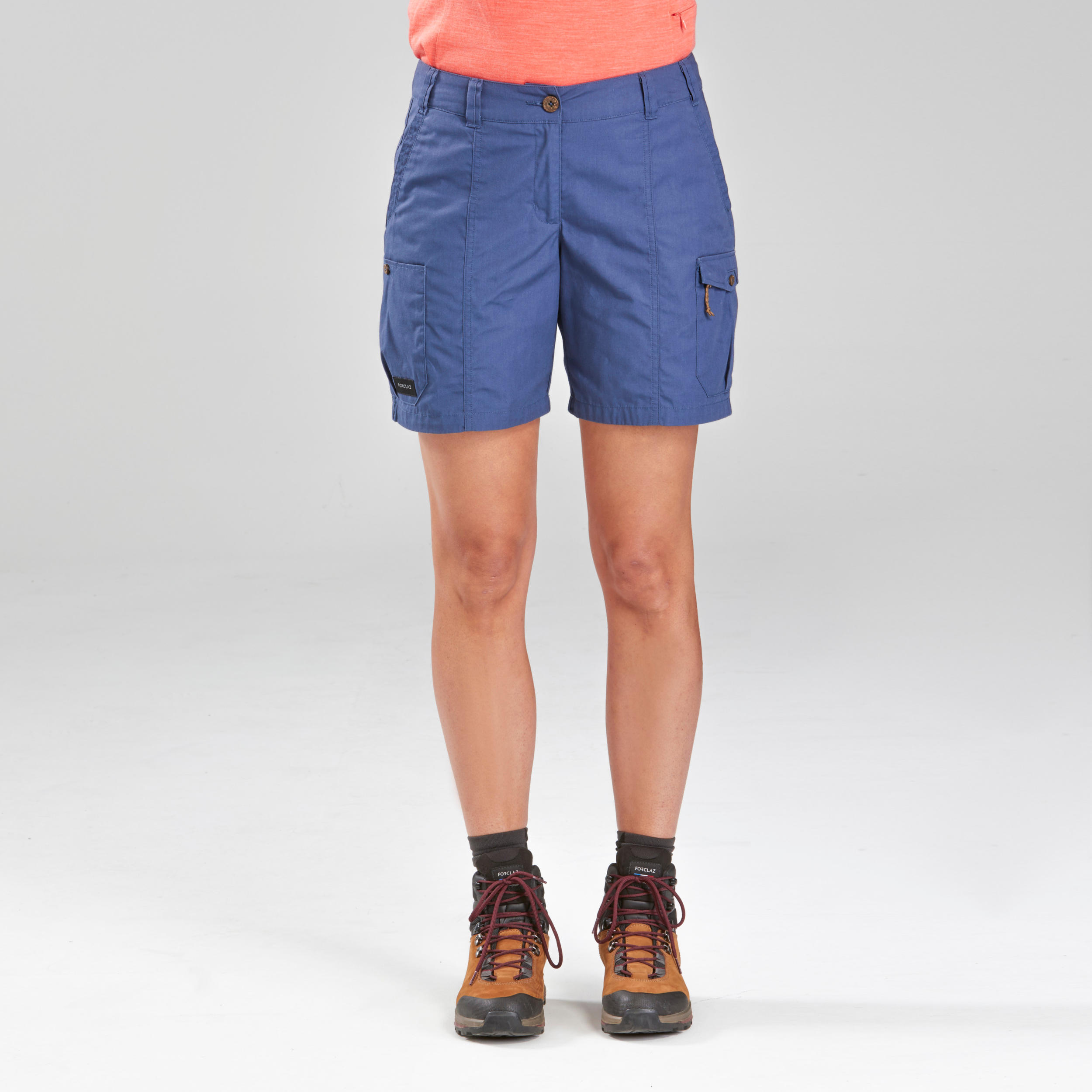 Women's Trekking Travel Shorts - TRAVEL 100 Blue 2/10