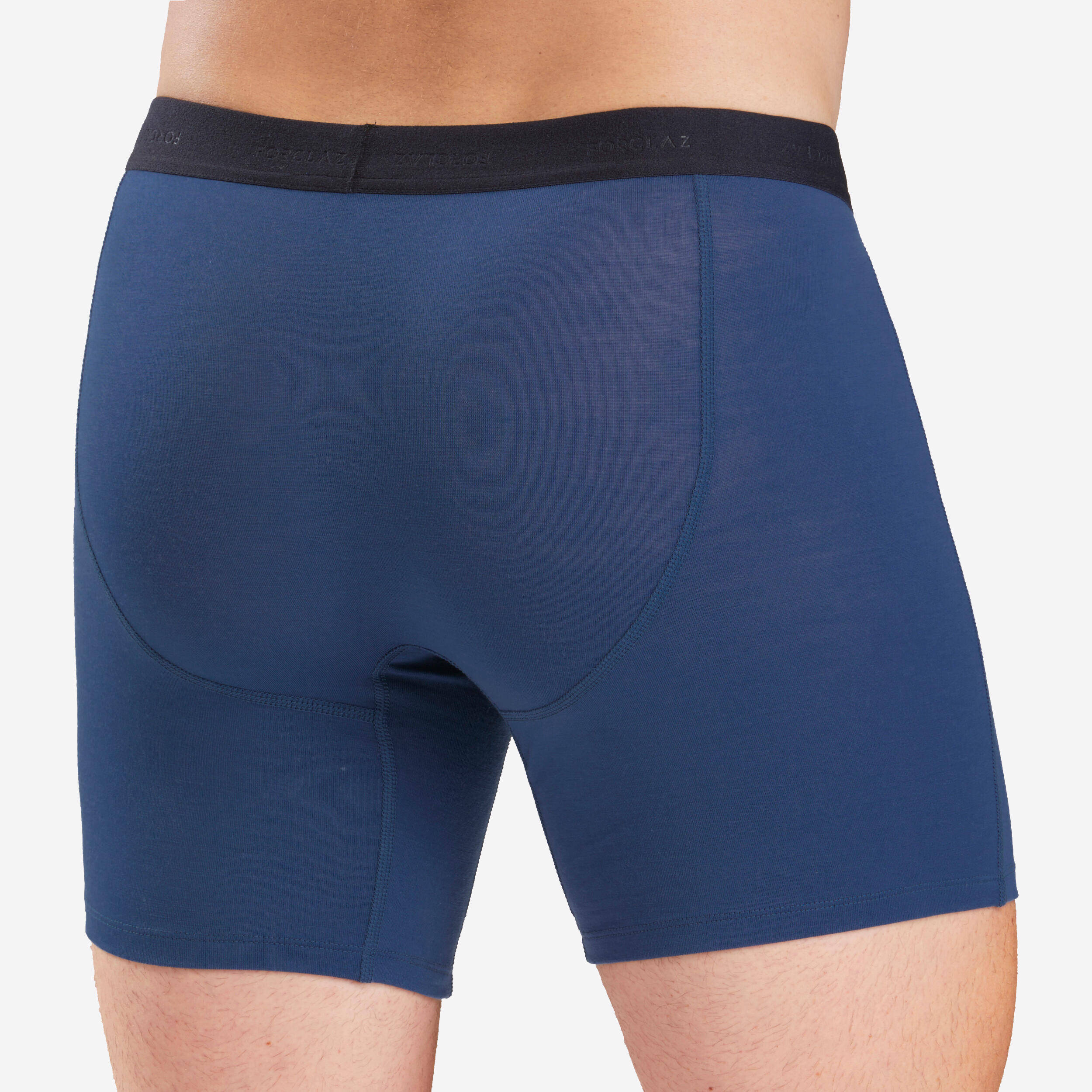 Men Trekking Merino Wool Boxer Shorts MT500 Whale Grey -  2