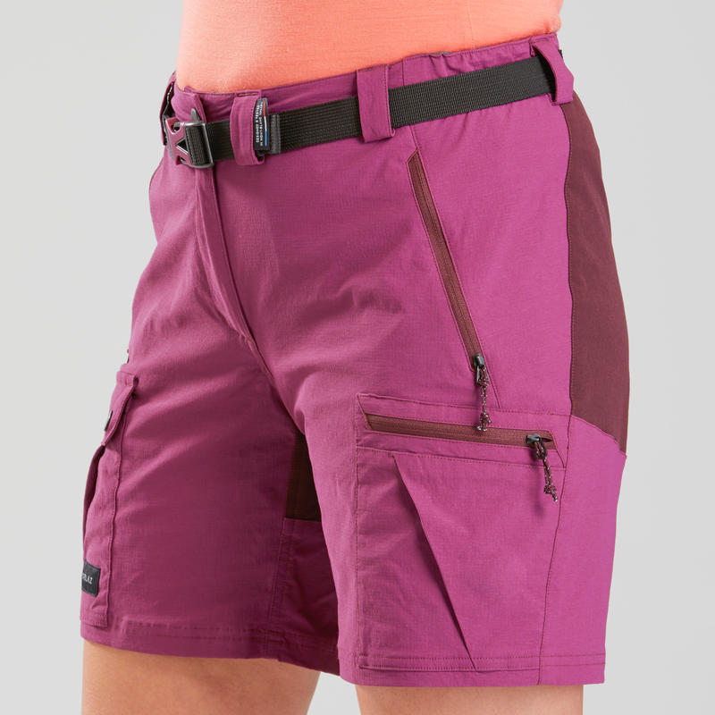 Women's Mountain Trekking Shorts TREK 500 Purple