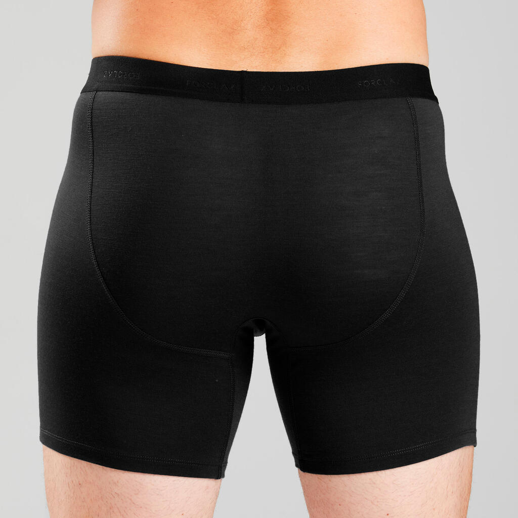Sous-vêtement boxer en laine mérinos de trek montagne mt500 - homme