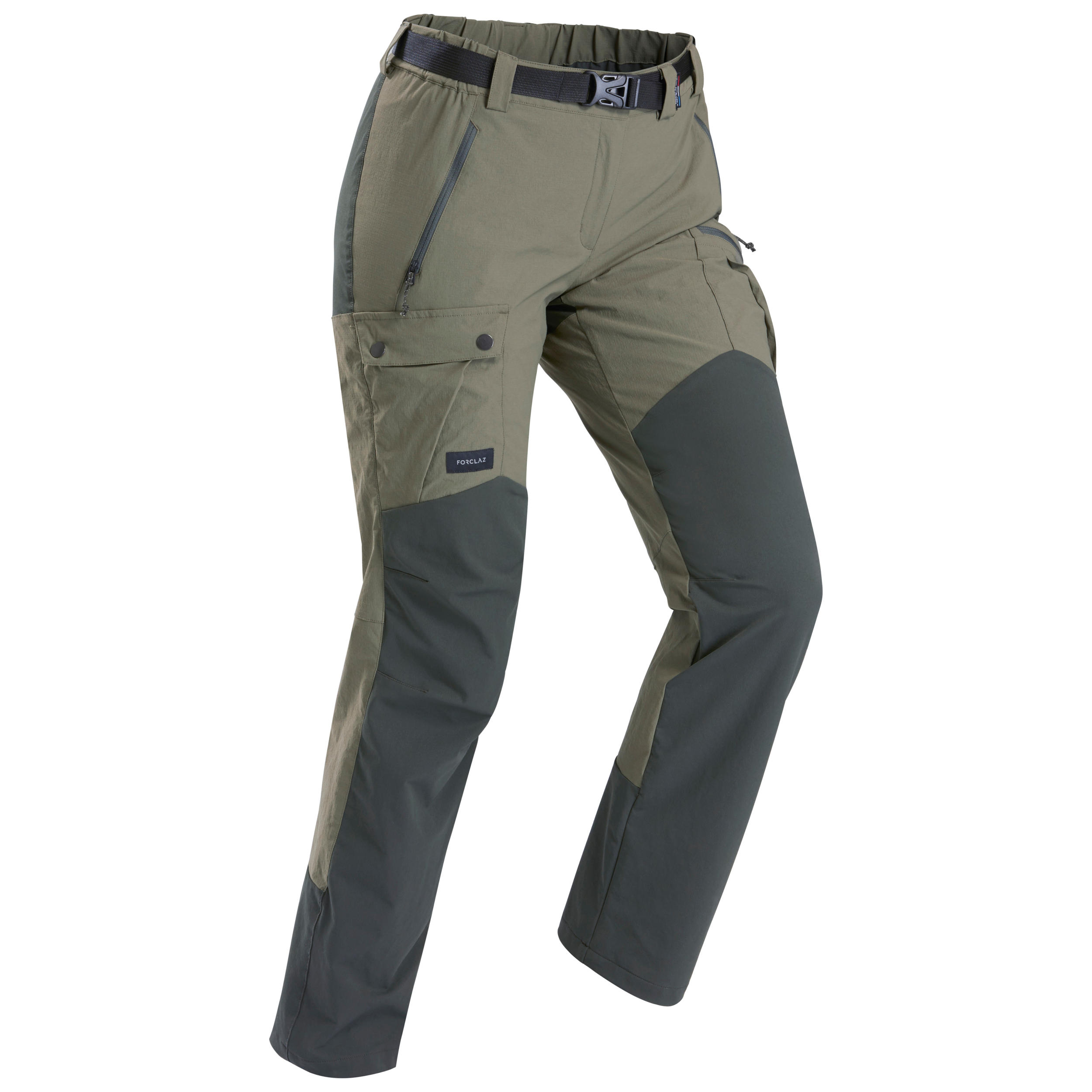 

Women's mountain trekking trousers - TREK 500 - Khaki -  By FORCLAZ | Decathlon