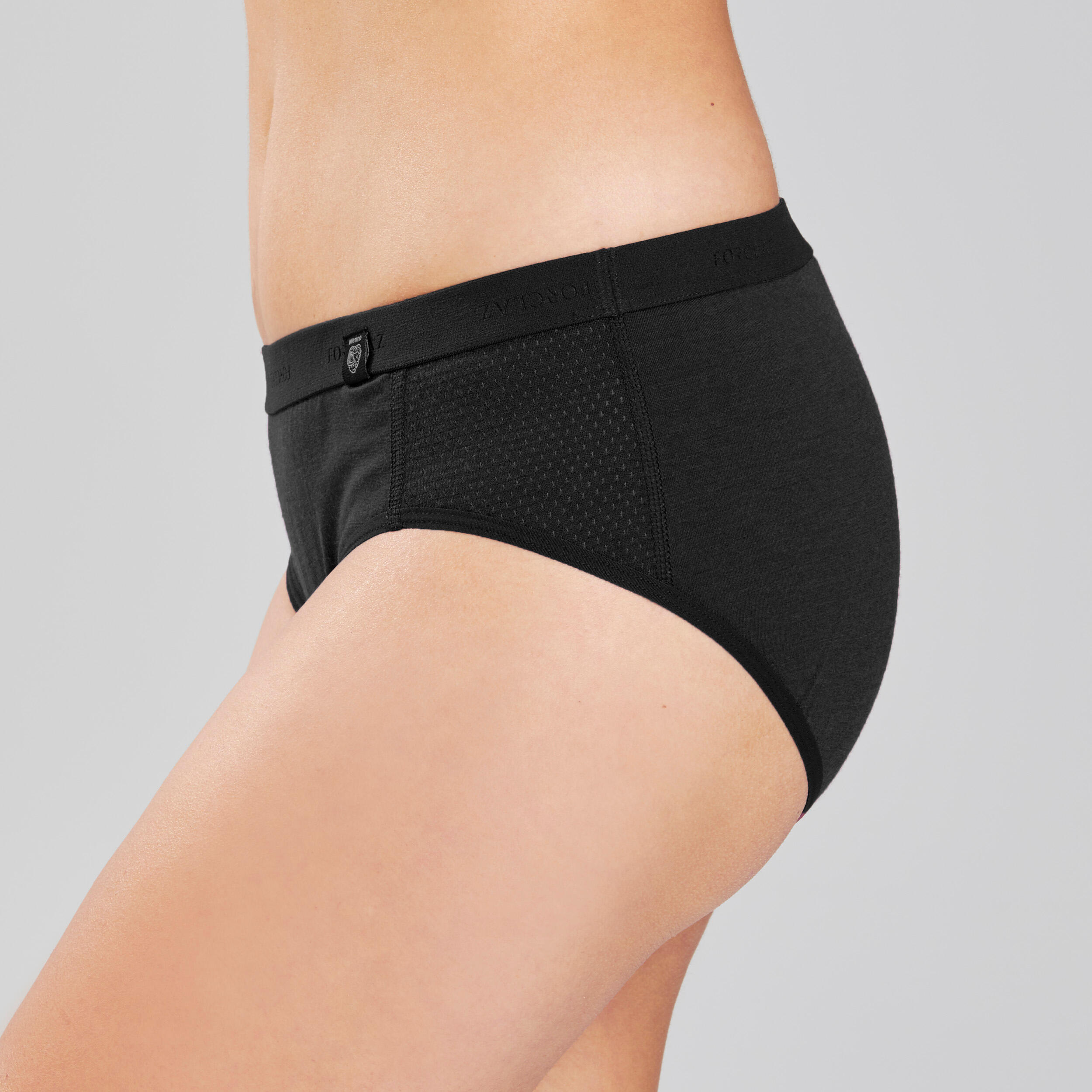 Metarino 2 Pack Women's Athletic Underwear Panties Soft Merino Wool Sports Active  Briefs,Large 