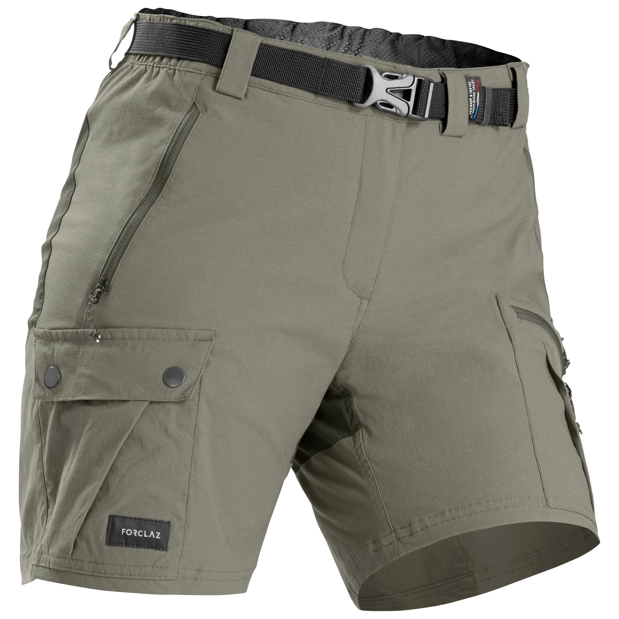 cargo trekking shorts in a bag