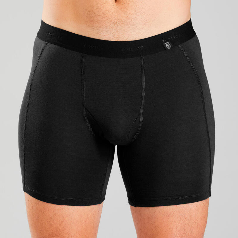 Calzoncillos boxer montaña y trekking lana merino Hombre Forclaz Trek500