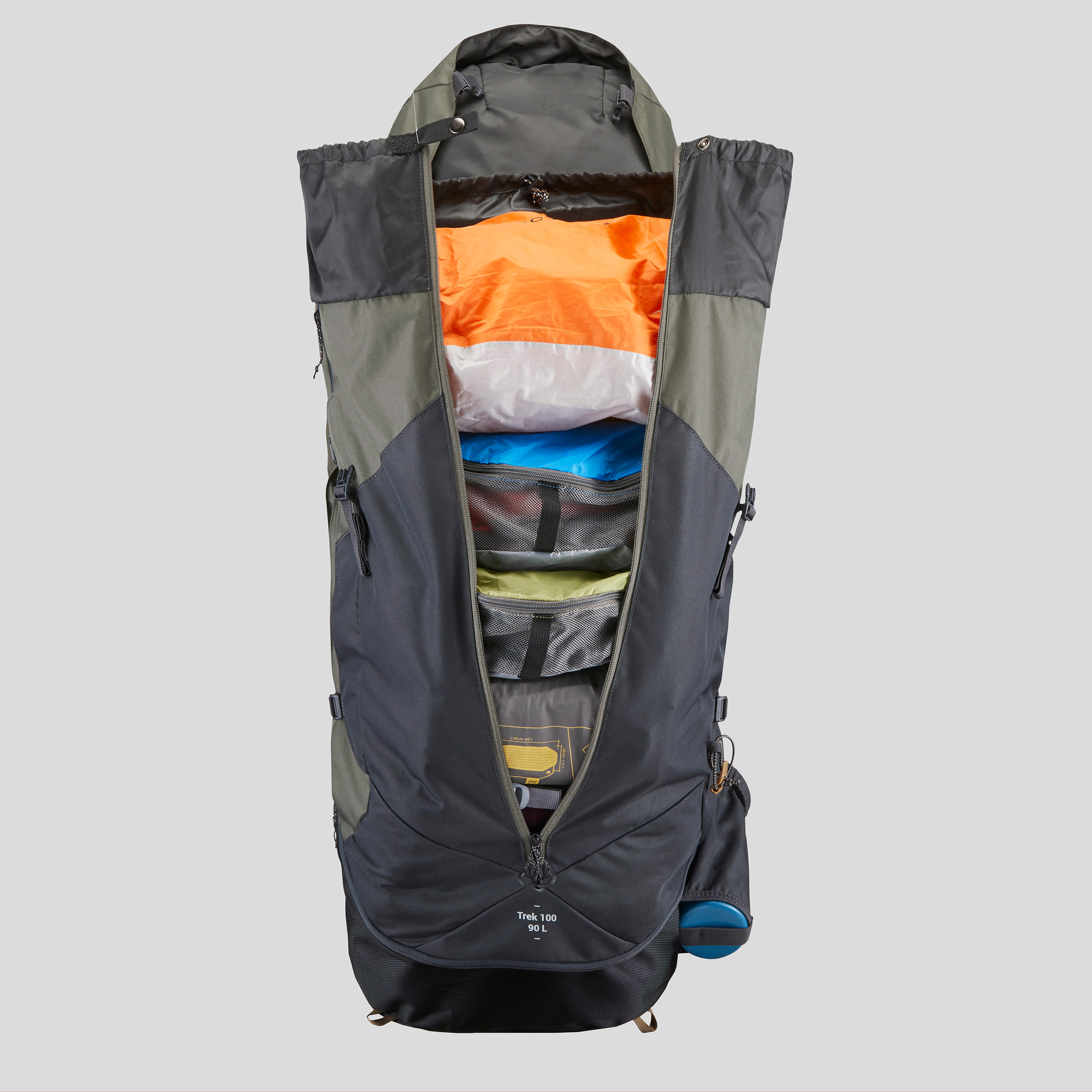 90l backpack top
