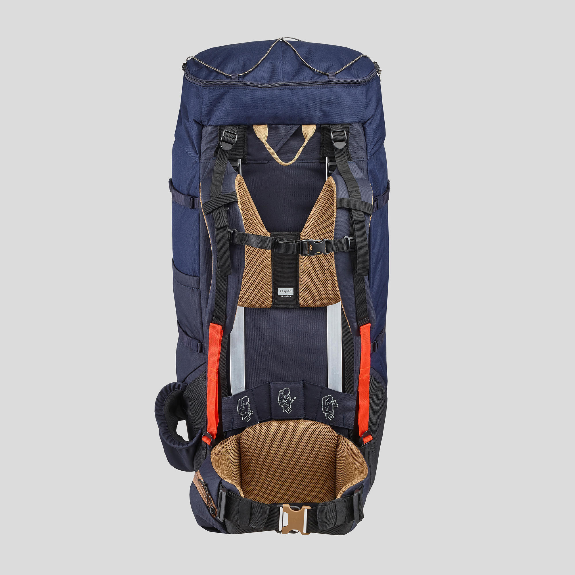Zaino trekking TREK100 EASYFIT | 90 litri FORCLAZ | DECATHLON